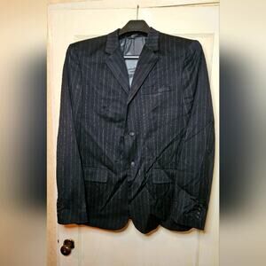 XL Nick(it) men's black striped Blazer, lining, multiple pockets, was in storage